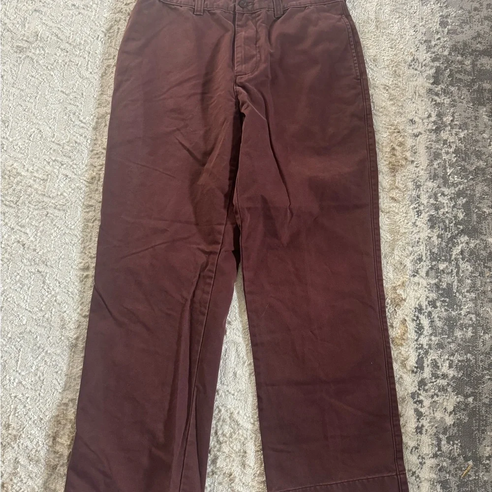 Men's L.L Bean Brown /red Pants 34/30